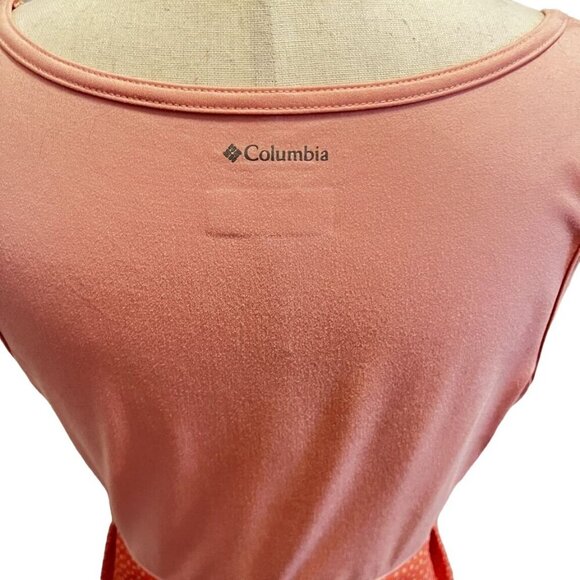 Columbia Womens Omni-Shade Sun Protection Dress Medium Pink and Coral Polka Dot - Picture 7 of 11